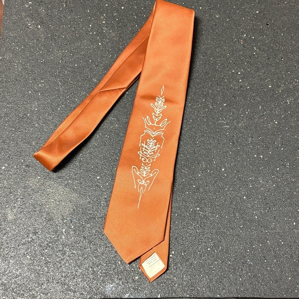 Wroxton 50s Orange Hand Painted Tie